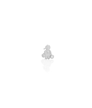 RHODIUM PLATED PENDANT WITH ZIRCONIA