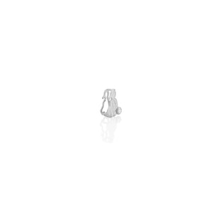 RHODIUM PLATED PENDANT WITH ZIRCONIA
