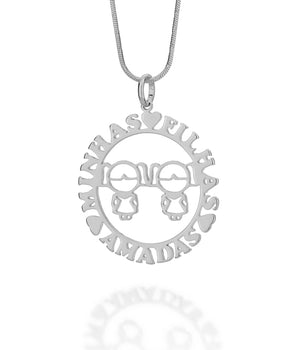 RHODIUM PLATED PENDANT