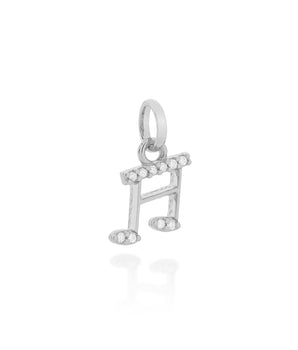RHODIUM PLATED PENDANT WITH ZIRCONIA