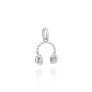 RHODIUM PLATED PENDANT WITH ZIRCONIA