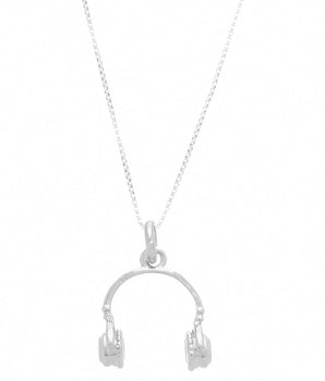 RHODIUM PLATED PENDANT WITH ZIRCONIA