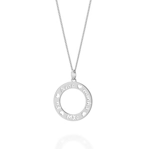 RHODIUM I LOVE MY MOM PENDANT