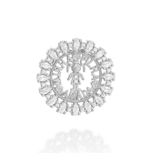 RHODIUM MY BELOVED DAUGHTER PENDANT