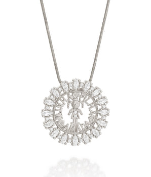 RHODIUM MY BELOVED DAUGHTER PENDANT