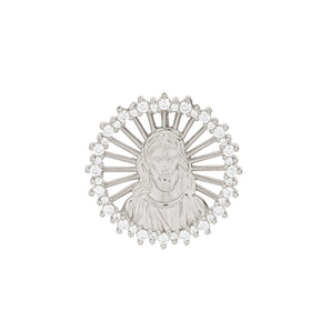 RHODIUM IMAGE OF JESUS PENDANT