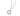 RHODIUM TEDDY BEAR FACE PENDANT IN PINK