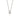 RHODIUM PLATED PENDANT WITH ZIRCONIA