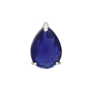 RHODIUM WATER DROP PENDANT