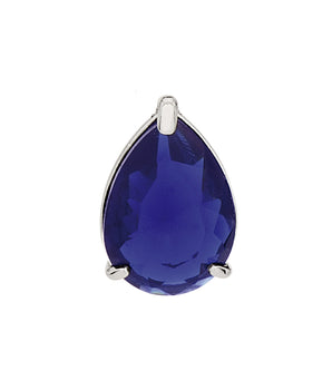 RHODIUM WATER DROP PENDANT