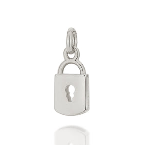 RHODIUM LOCK PENDANT