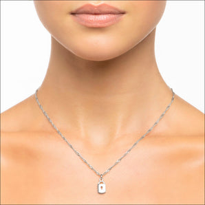RHODIUM LOCK PENDANT