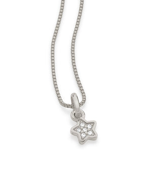RHODIUM TINY STAR PENDANT