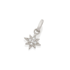 RHODIUM EIGHT POINT STAR PENDANT