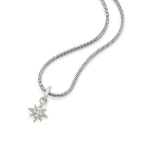 RHODIUM EIGHT POINT STAR PENDANT