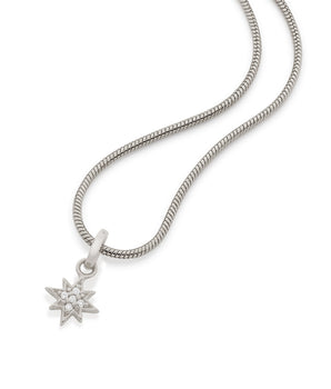 RHODIUM EIGHT POINT STAR PENDANT