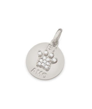 RHODIUM EU AMO PETS (I LOVE PETS) PENDANT