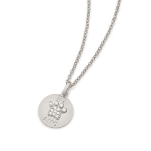RHODIUM EU AMO PETS (I LOVE PETS) PENDANT