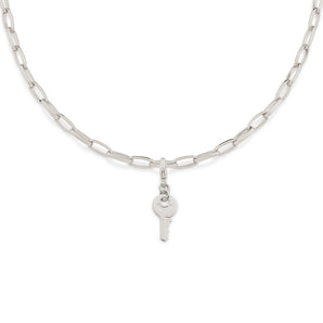 RHODIUM KEY PENDANT