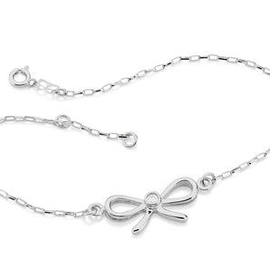 RHODIUM PLATED BRACELET WITH ZIRCONIA