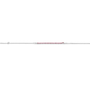 RHODIUM PLATED BRACELET WITH CRYSTAL