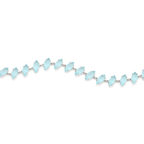 RHODIUM PLATED BRACELET WITH CRYSTAL