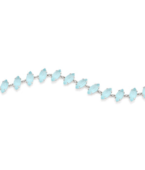 RHODIUM PLATED BRACELET WITH CRYSTAL