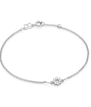 RHODIUM PLATED BRACELET WITH ZIR