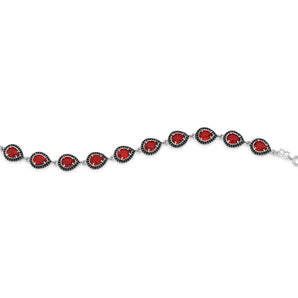 RHODIUM PLATED BRACELET WITH ZIR BLACK AND RHODIUM BLACK