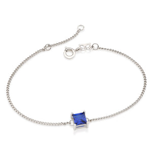 RHODIUM PLATED BRACELET WITH ZIRCONIA
