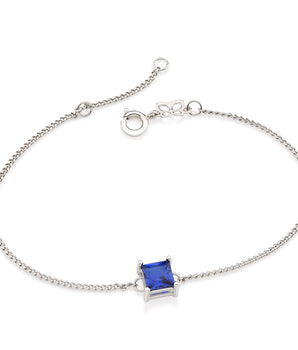 RHODIUM PLATED BRACELET WITH ZIRCONIA