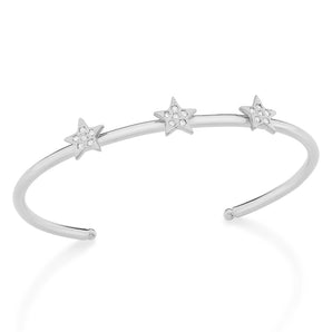RHODIUM PLATED BRACELET WITH ZIRCONIA