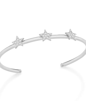 RHODIUM PLATED BRACELET WITH ZIRCONIA