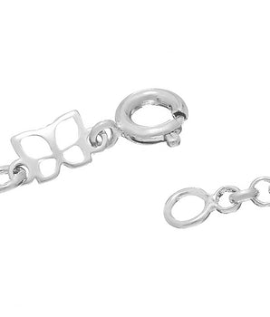RHODIUM PLATED BRACELET WITH CRYSTAL