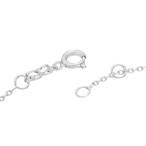 RHODIUM PLATED BRACELET WITH ZIRCONIA
