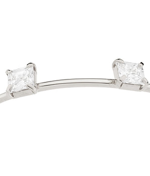 RHODIUM PLATED BRACELET WITH ZIRCONIA