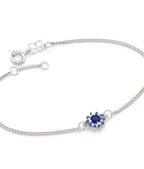 RHODIUM PLATED BRACELET WITH ZIRCONIA