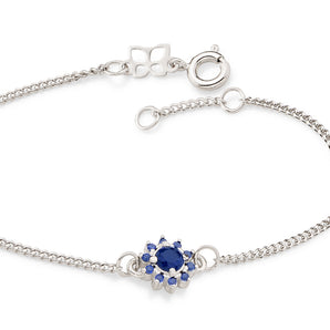 RHODIUM PLATED BRACELET WITH ZIRCONIA