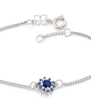 RHODIUM PLATED BRACELET WITH ZIRCONIA