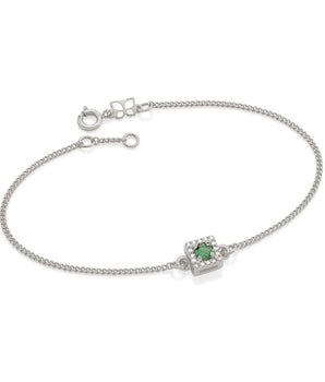 RHODIUM LUCID DREAMS BRACELET IN GREEN