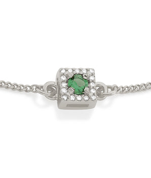 RHODIUM LUCID DREAMS BRACELET IN GREEN