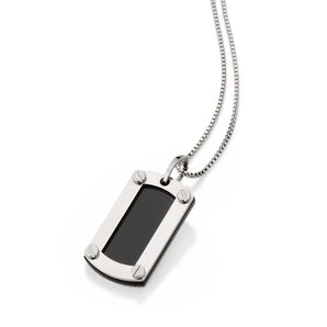STAINLESS STEEL PENDANT WITH STONE