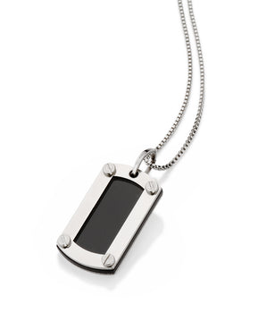 STAINLESS STEEL PENDANT WITH STONE