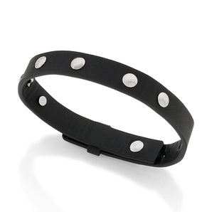BRACELET LEATHER AND STEEL.