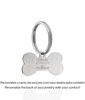 STAINLESS STEEL BONE PET TAG