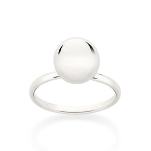 PLATINUM SPHERE SKINNY RING