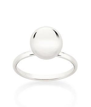 PLATINUM SPHERE SKINNY RING