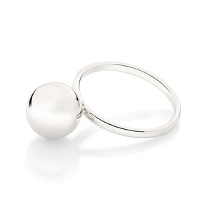 PLATINUM SPHERE SKINNY RING