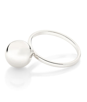 PLATINUM SPHERE SKINNY RING