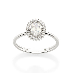 PLATINUM TOGETHER AGAIN RING IN WHITE